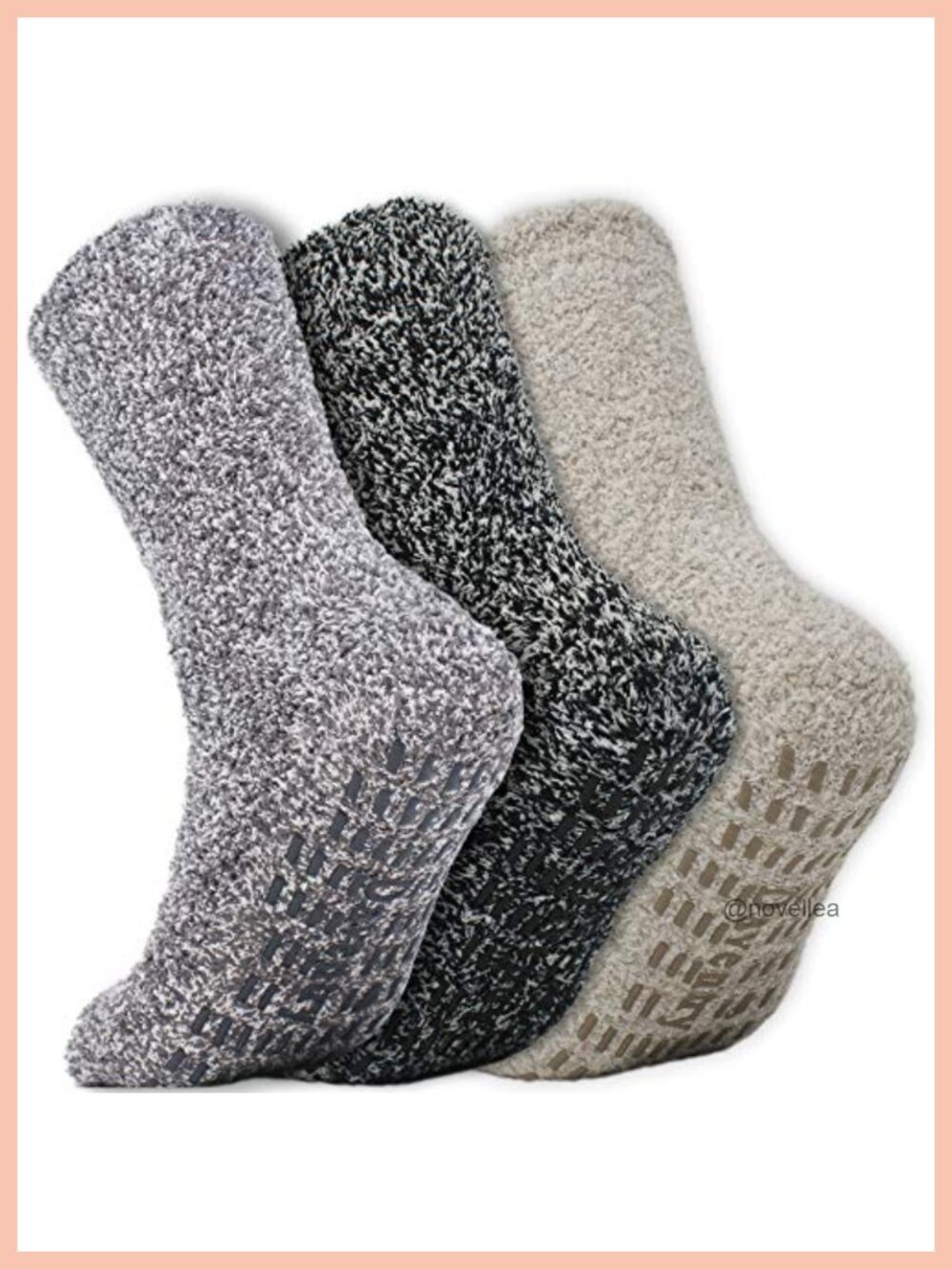 Ultra Thick Fuzzy Non-Slip Slipper Socks Plush Gripper Hospital Home 3 Pairs